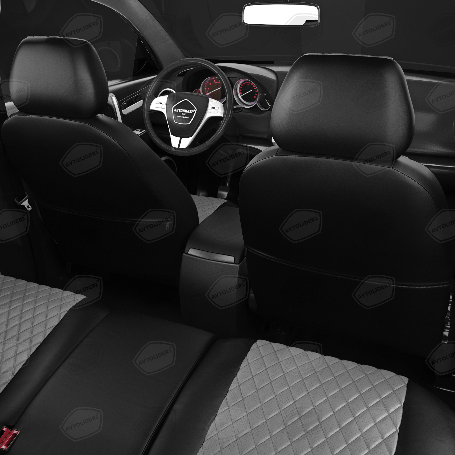 Автолидер — Авточехлы для Peugeot 107 с 2005-н.в. хэтчбек Задние спинка и сиденье единые, передние подголовники литые, сзади без подголовников.
