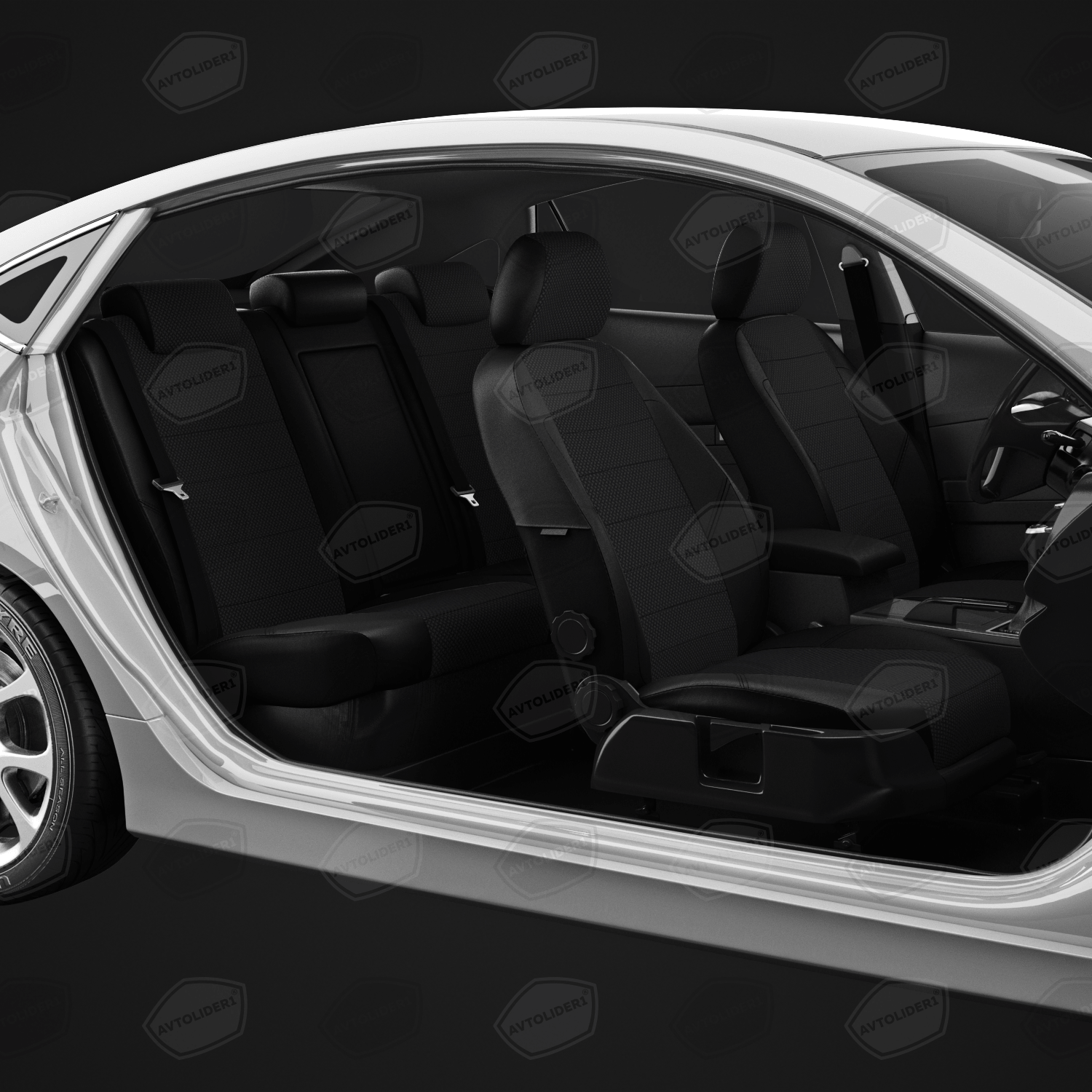Автолидер — Авточехлы для ГАЗ Газель Next 2010-2023 фургон 7мест. Цельнометаллический фургон. (Водительская спинка высокая, на уровне пассажирской спинки). Первый ряд: 1+2, второй ряд: 2+2. Подголовники 3шт. Передние
